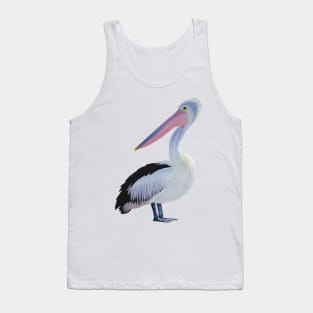 White Pelican illustration. Beach themed art, great gift for bird lovers Tank Top